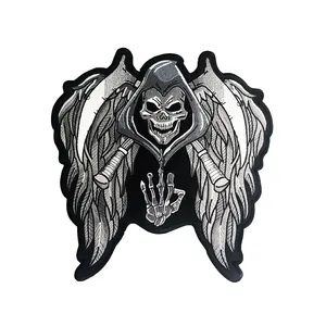 Designer Embroidered Patch Skull Embroidered Patches For Full Back Size Of Jackets Motorcycle Biker Patch