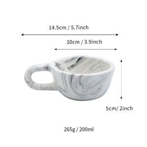 Custom Ceramic <b>Mugs</b> With Handle Marble Pattern Microwave Safe <b>Reusable</b> For Gifts And Daily Use - Product Image 4
