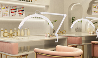 Nouveau Style Extensions Bras Oscillant Beauté Lampe De Bureau Pince Led Demi Lune Lumière Cils Lampe pour Cils