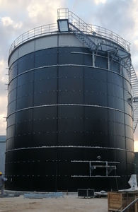 Biogas tanaman Digester anaerob untuk pupuk kandang hewan dapur sisa pengobatan limbah lumpur menampilkan struktur atap keras - Product Image 5