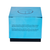 Boîte à bougie parfumée de luxe personnalisée vide, emballage rigide en papier réutilisable avec base et couvercle, boîte à fentes portable avec gaufrage