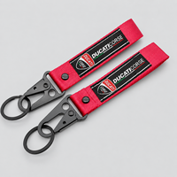 Sangle de porte-clés tissée pour voiture avec clip métallique, porte-clés et étiquette logo pour auto-école, garage, cadeaux promotionnels