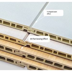 Panneau mural intégré creux bicolore en PVC à surface texturée lin pour salon et chambre à coucher, idéal pour usage familial et hall d'hôtel - Product Image 2