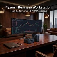 Mini PC de Oficina y Negocios Compatible con la Serie Ryzen FP7/FP7R2, Una Plataforma, 2*RJ45, 3*USB3.0, Windows/Linux