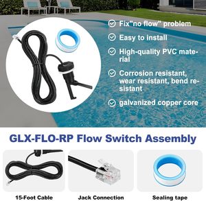 Pool <strong>Flow</strong> Sensor Assembly 15 Ft. Cable Compatible With Goldline Aquarite Salt Systems <strong>Flow</strong> Switch For Pools - Product Image 2