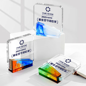 Tùy Chỉnh Cao Cấp Thủy Tinh Mảng Bám Pha Lê Sáng Tạo Hình Kính Lá Chắn Giá Thấp Và Màu Sắc Cơ Sở - Product Image 5