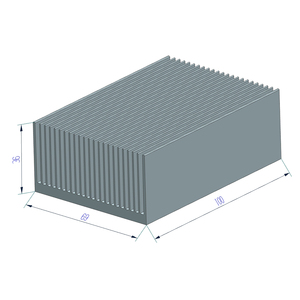 6063 T5 ép đùn nhôm tản nhiệt 69(W)* 36(H)* 100(L)mm lớn Bề mặt nhôm hồ sơ tản nhiệt - Product Image 5