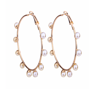 Reina al por mayor pendientes de la joyería de moda chapado en oro, pendientes de las mujeres pendientes de aro - Product Image 5