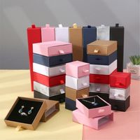 Boîte à bijoux en papier écologique avec logo personnalisé pour collier, bracelet, bague, vente en gros