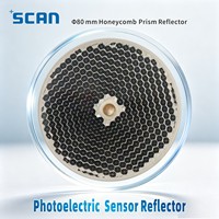 SCAN RE-D82 80mm Retroreflektor Bundar Inframerah Aksesori Optik untuk Sensor Fotoelektrik