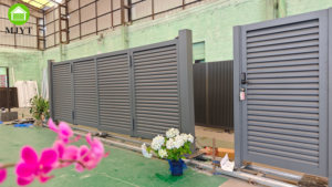 Puerta Principal de Seguridad de Fábrica Foshan, Puerta Plegable de Aleación de Aluminio, Puerta Plegable Motorizada Tipo Cantilever - Product Image 6