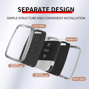 Nuova custodia per chiave per auto in lega di zinco custodia custodia VW Volkswagen Magotan Passat B8 Skoda Superb <span class=keywords><strong>Kodiaq</strong></span> A7 <span class=keywords><strong>accessori</strong></span> chiave - Product Image 3