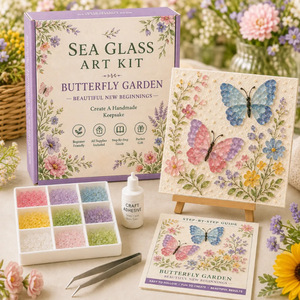 Kit Artistico in Vetro Colorato Fai-da-Te, Set di Mosaici in Vetro Marino, Decorazione da Tavolo <span class=keywords><strong>per</strong></span> Casa, <span class=keywords><strong>Arte</strong></span> e Artigianato <span class=keywords><strong>per</strong></span> Bambini e Adulti - Product Image 6