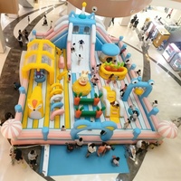 Parc de jeux gonflables de style dessin animé, trampoline pour événements