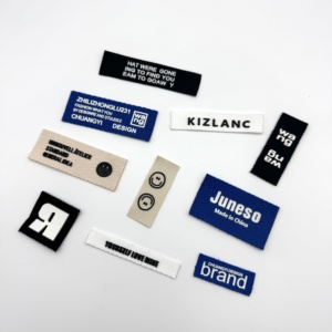 High Quality Washable <strong>PVC</strong> Woven <strong>Labels</strong> Digital <strong>Printing</strong> Custom Logo Embroidery Custom Size Rectangle Stitched No Fold Garment - Product Image 1