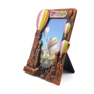 Aimant de réfrigérateur en métal personnalisé pour la Turquie, souvenir de Cappadocia, avec ballon à air, fabriqué par une usine professionnelle avec 16 ans d'expérience - Product Image 1