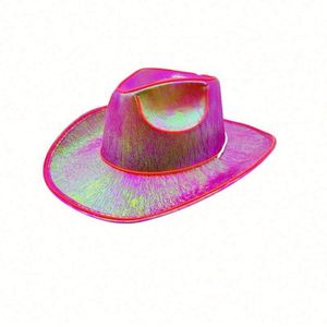 Western Style LED <b>Light</b>-Up Cowboy <b>Hat</b> Colorful Unisex Outdoor Travel Casual Party <b>Hats</b> Wholesale - Product Image 2