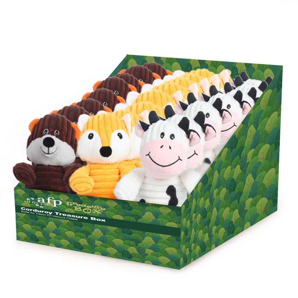 Boîte à trésors en velours côtelé-24 PCS