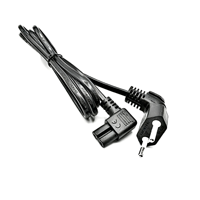 Câble d'alimentation CA européen à 2 broches, prise Schuko CEE7/16 à angle droit vers IEC C7 (figure 8) à 90 degrés, rallonge pour TV