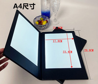 Menu lumineux personnalisé avec logo, 3 pages, rétroéclairé par LED, antirouille, pour bar, restaurant, hôtel, événement, rechargeable, couverture de menu