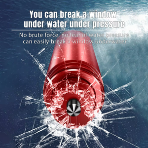 Marteau de sécurité 2 en 1 pour <span class=keywords><strong>voiture</strong></span>, brise-vitre d'urgence, coupe <span class=keywords><strong>la</strong></span> ceinture de sécurité, outil de sauvetage en acier aluminium de haute dureté - Product Image 2