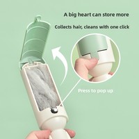Brosse et rouleau anti-poils double face en ABS légers et confortables pour le pelage de chat