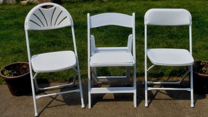 Wholesale Lightweight <strong>Stackable</strong> <strong>Outdoor</strong> White Folding <strong>Chairs</strong> for Rental Party Events - Product Image 4