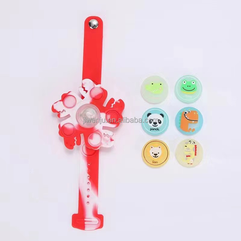 Светящиеся в темноте вращающиеся часы игрушки оптом игрушка-антистресс