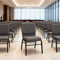 Chaises empilables en fer épaissi bon marché pour hôtels, salles à manger, chambres, auditoriums, conférences, événements, églises, pour usage extérieur