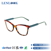 Vente en gros de lunettes de vue en acétate personnalisées de luxe avec logo, pour femmes et hommes, monture optique rétro de créateur à bordure complète pour la lecture