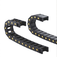 Portacables de Nylon Tipo Puente PA66 20*50mm con Hebilla Amarilla, Directo de Fábrica, Cadena Portacables Resistente para Máquinas CNC