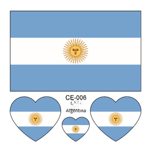 Autocollant de <span class=keywords><strong>tatouage</strong></span> imperméable transfrontalier aux motifs géométriques du drapeau de l'Argentine, pour les États-Unis, le Canada, le Mexique, les compétitions sportives et le visage - Product Image 4