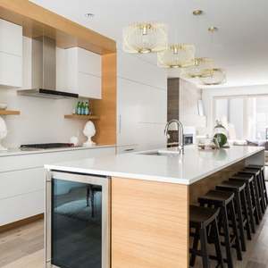 Étagères ouvertes minimalistes pour cuisine, armoire pour petits espaces, en bois et en panneaux - Product Image 4