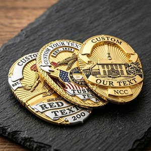 Badge de sécurité en alliage de zinc, finition dorée électrolytique, emblème étoile bouclier avec attache à clip pour accessoires vestimentaires de gardien de <span class=keywords><strong>corps</strong></span> - Product Image 4