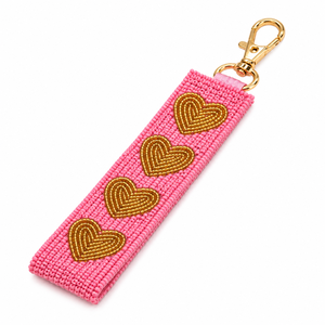 Sstringz Handmade Beaded Heart Keychain Lightweight Cute Charm <b>Key</b> <b>Ring</b> for School <b>Bags</b> Travel <b>Bags</b> and Everyday Use - Product Image 4