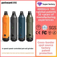 Paiwang Pet Nagelslijper Grensoverschrijdende Groothandel 6-Snelheidsregeling Laag Geluid Vibratie Dubbele LED Verlichting Automatische Nagelsnijder