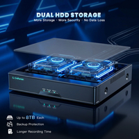 GR-N8036H2(AG) NVR de 36 Canales 4K, Compatible con 2 HDD SATA, Cámara de Seguridad IP de 8MP, Reconocimiento Facial, Detección de Incendios, Función Inteligente de IA
