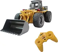 Top Race 6 canali Full Functional Front Loader RC car Tractor telecomando giocattolo da costruzione con luci e suoni 2.4Ghz