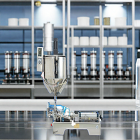 Machine de remplissage personnalisée Duoqi G1WTD-HM pour pâte épaisse et liquide, avec mélangeur, chauffage et trémie, applications pour boissons et produits chimiques