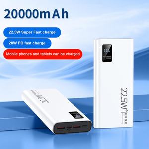Batterie externe à charge super rapide 22,5 W, 20 000 mAh, double USB TYPE-C, charge rapide, batterie externe portable avec écran numérique - Product Image 4