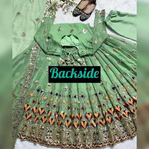 Traje Anarkali Salwar de mujer de algodón y poliéster de alta venta para ropa de boda y Festival a precio mayorista de India - Product Image 5