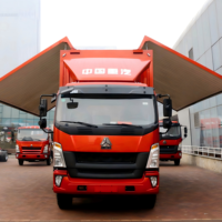 Camion de fret miniature Howo 4x2 LHD/RHD de haute qualité, 3 tonnes, 5 tonnes, ailes latérales, Euro 2/3/4/5/6, camionnette en vente