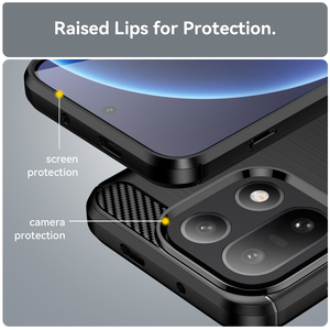 Coque de téléphone professionnelle pour <span class=keywords><strong>OnePlus</strong></span> 15, texture carbone brossé, antichoc, en gel TPU souple, pour <span class=keywords><strong>OnePlus</strong></span> 15T 15R - Product Image 3
