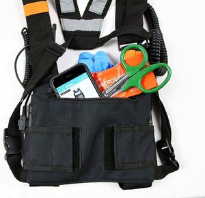 BSCI Factory Dual Portable Radio Chest <b>Harness</b> <b>Man</b> Vest Bag Chaleco Universal Front Pouch Holder Holster - Product Image 4
