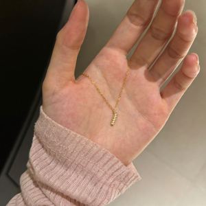 Dylam เครื่องประดับขนาดเล็กเสน่ห์ดี14K ชุบทองแพ้ง่าย925เงินเชื่อมโยงโซ่ขนมปังสร้อยคอสำหรับชีวิตประจำวัน - Product Image 5