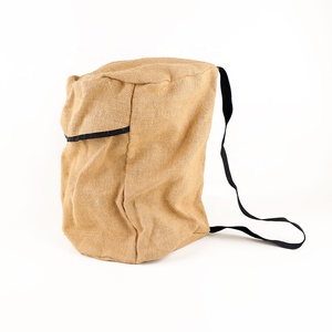 Mochila De yute reutilizable de Color Natural, bolsa de arpillera de yute, informal, de una sola Correa con fondo redondo - Product Image 3