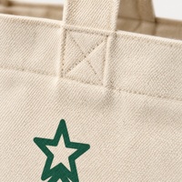 Sac fourre-tout en toile de coton de Noël en gros, sacs de courses réutilisables en coton imprimé sapin de Noël pour cadeaux de vacances, logo personnalisé