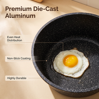Ensemble de 8 ustensiles de cuisine antiadhésifs en aluminium moulé sous pression OEM, 20, 24, 28, 32 cm, compatibles induction, four et lave-vaisselle, pour la restauration en gros