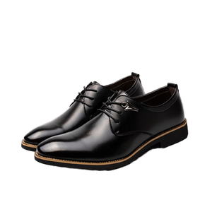 Chaussures Oxford en cuir véritable de luxe pour hommes, à enfiler, solides, formelles, pour le printemps et l'été - Product Image 1