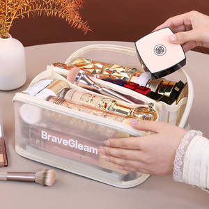 New Transparent Cloud <b>Pillow</b> Makeup Bag Mesh <b>Large</b> Capacity <b>Pillow</b> Bag Toilet Bag Multi functional Cosmetics Storage Bag - Product Image 3